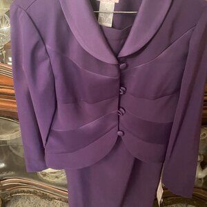 R&K RICHARDS SKIRT SUIT MIDI PURPLE COLOR SIZE 10 PC2